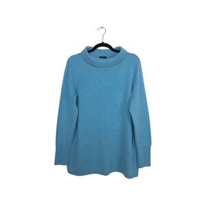 Talbots  Women’s Blue Pure Cashmere Cowlneck Long Sleeves Sweater Size Large